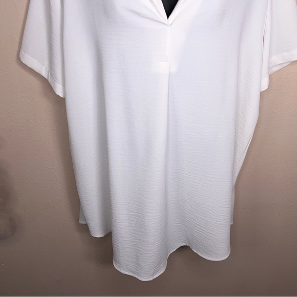 Large Hilary Radley Oversized Fit Neutral Relaxed Womens Top Collar Accent - Picture 6 of 13